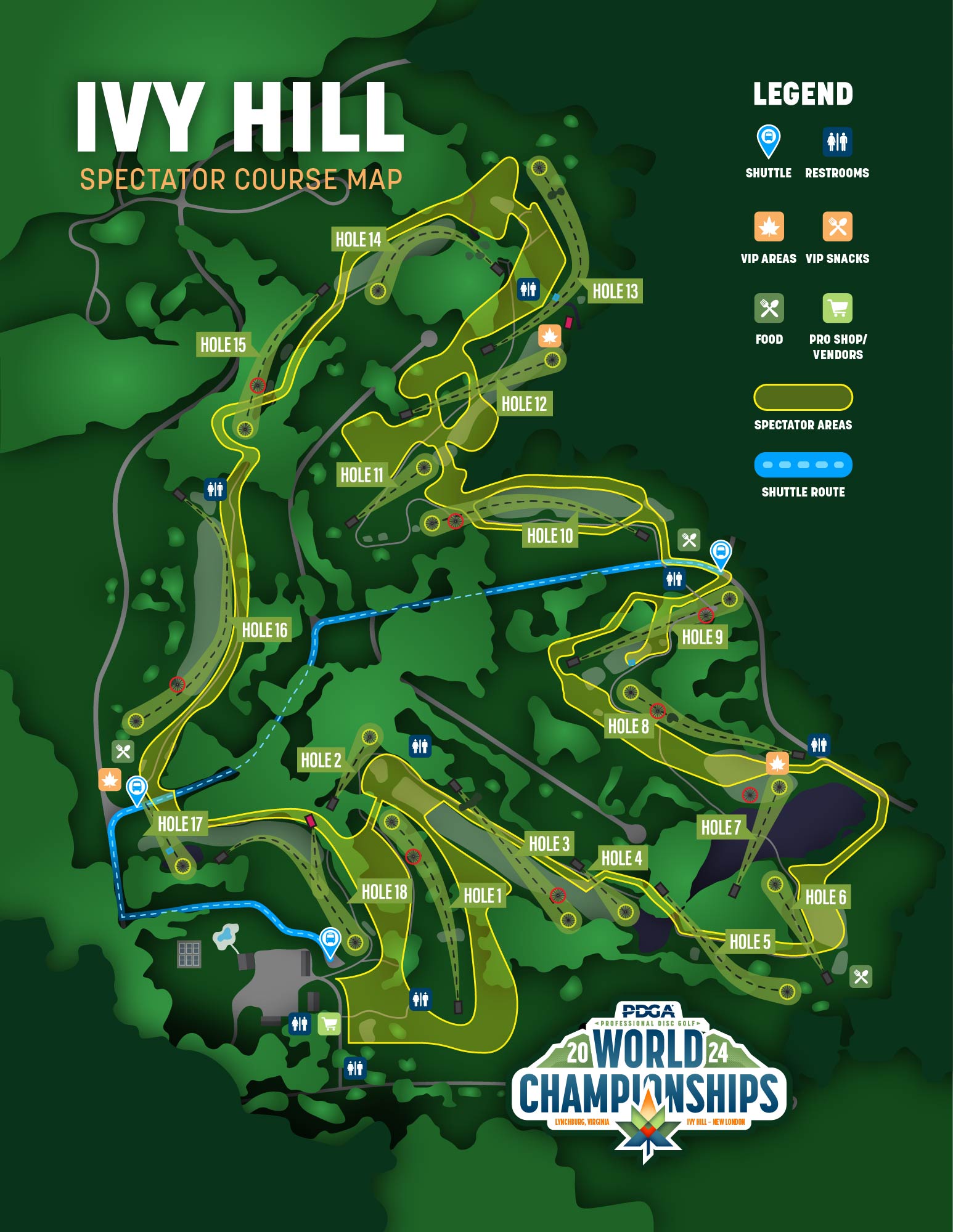 2024 PDGA Professional Worlds Maps Professional Disc Golf Association